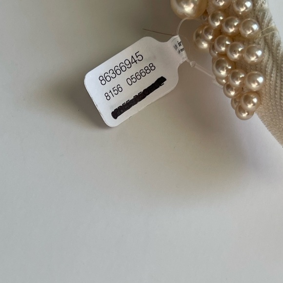 Free People Pearl Queen Headband Ivory One Size Bridal Headband - Picture 2 of 5